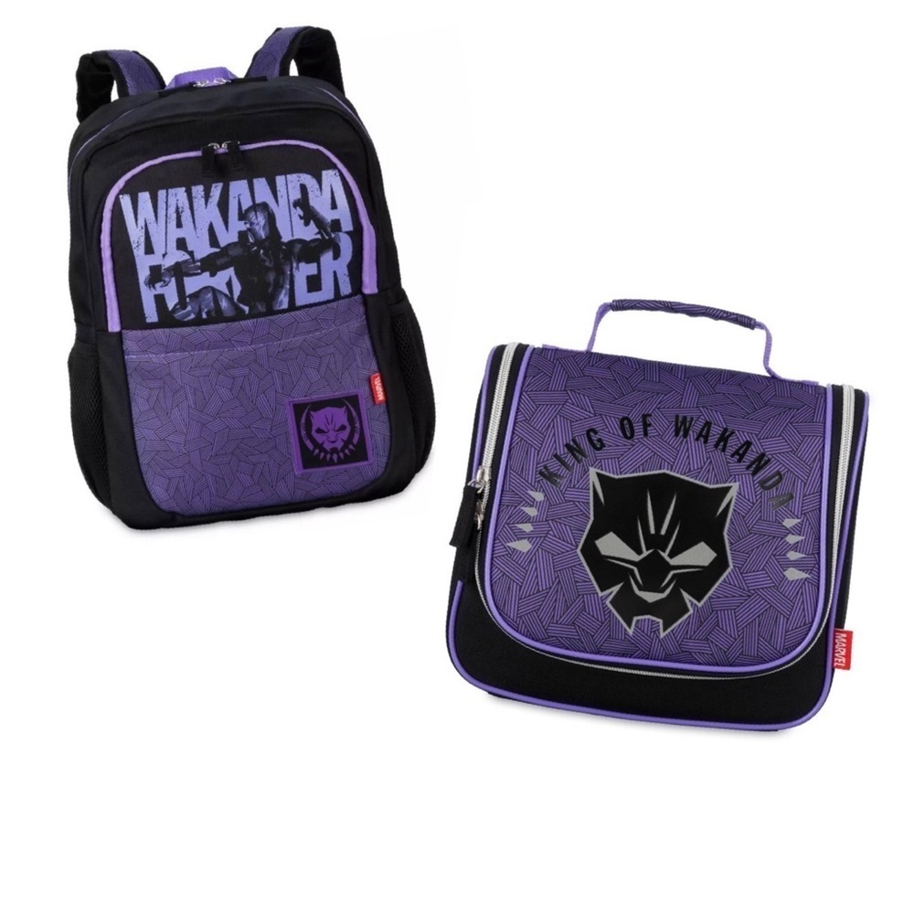 NWT Disneys Black Panther Wakanda 16” backpack & lunchbox tote kids movie